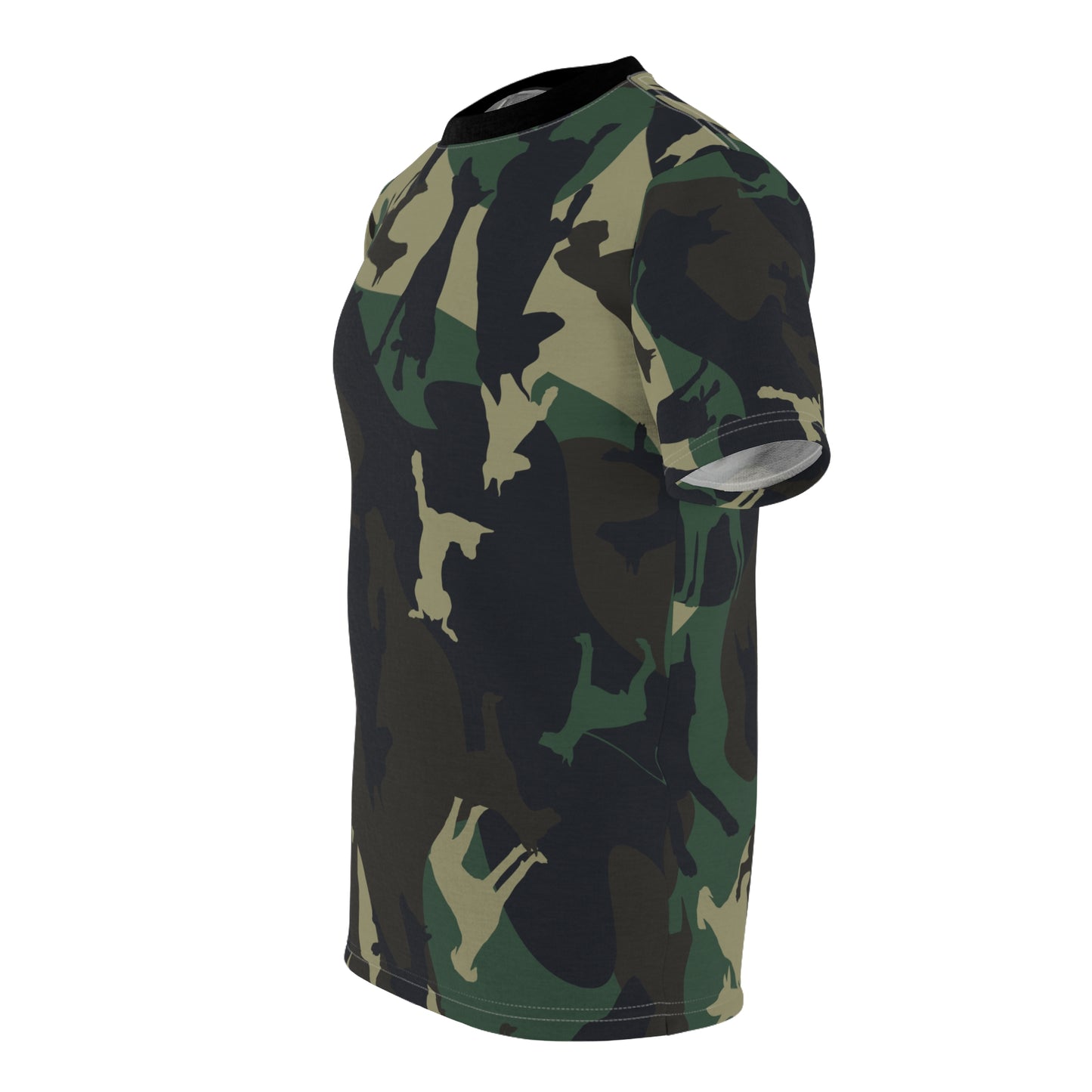 Doberman Camo Patter 1 Unisex Cut & Sew Tee (AOP)