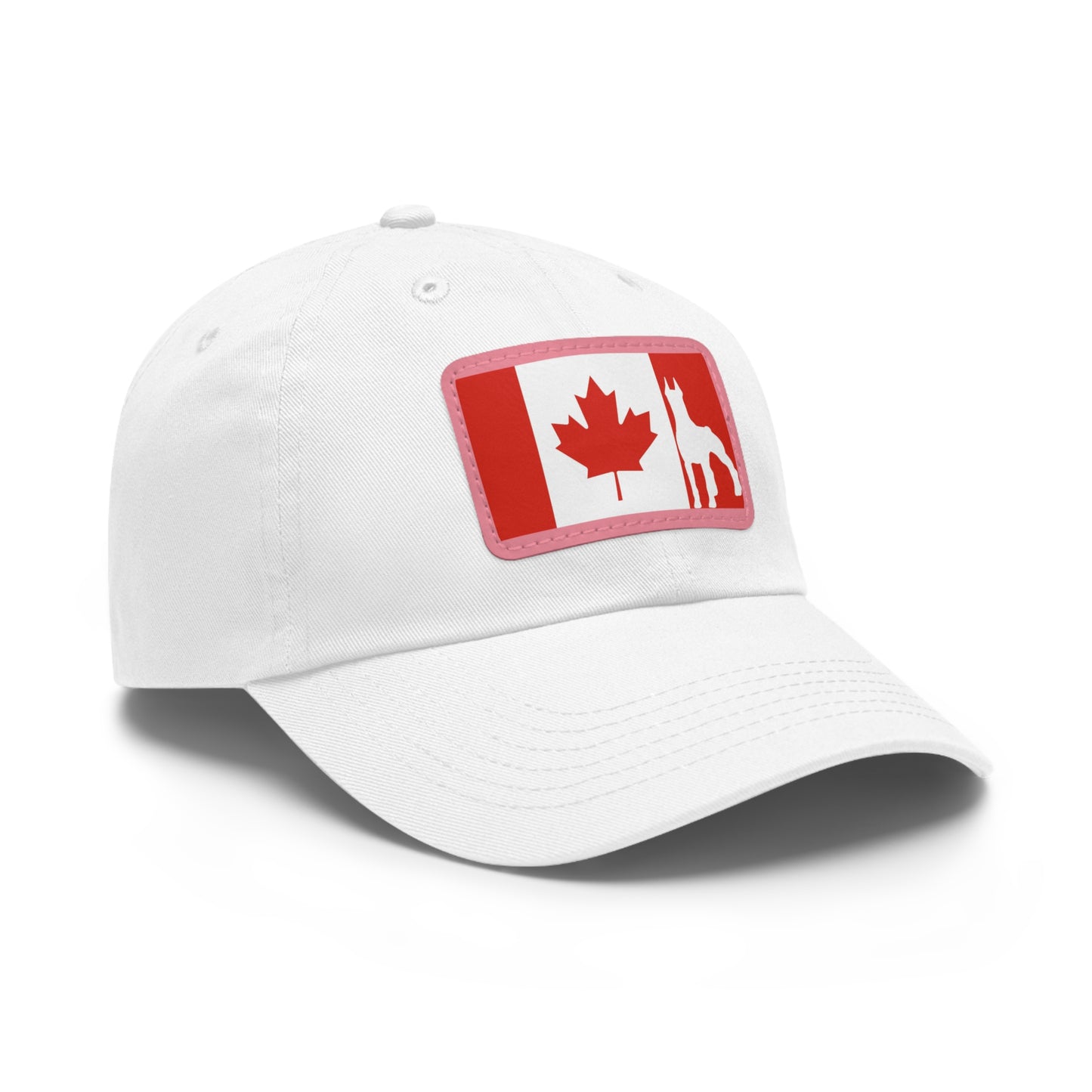 Doberman Protect Canada 2 Dad Hat with Leather Patch (Rectangle)