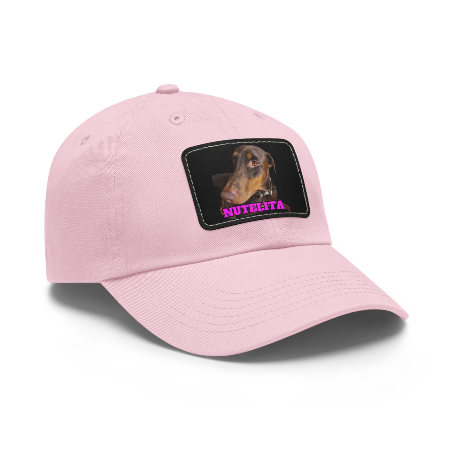 Custom Picture & Text Dad Hat with Leather Patch (Rectangle)