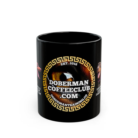 Doberman Coffee Club Mug - Black 11oz & 15oz | Perfect for Dog Lovers