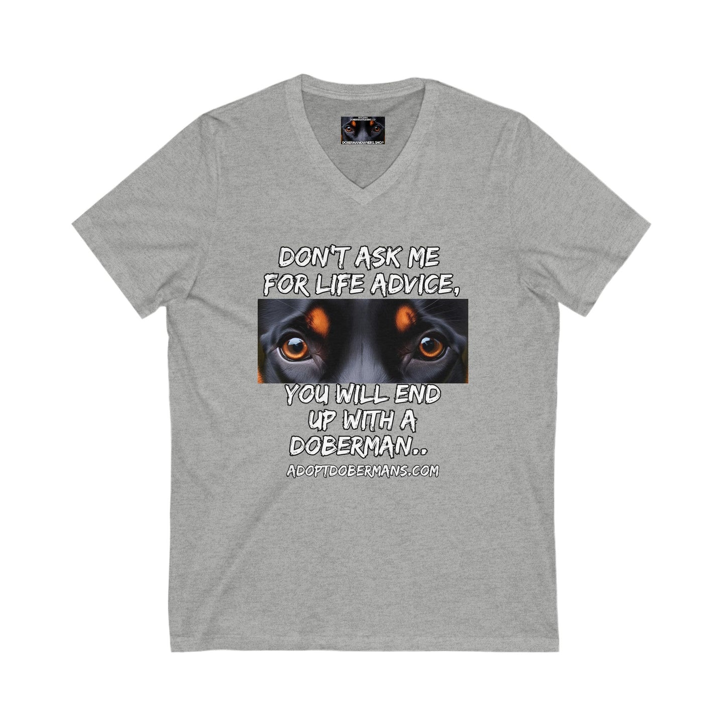 Adopt 4 Private Label Unisex Jersey Short Sleeve V-Neck Tee
