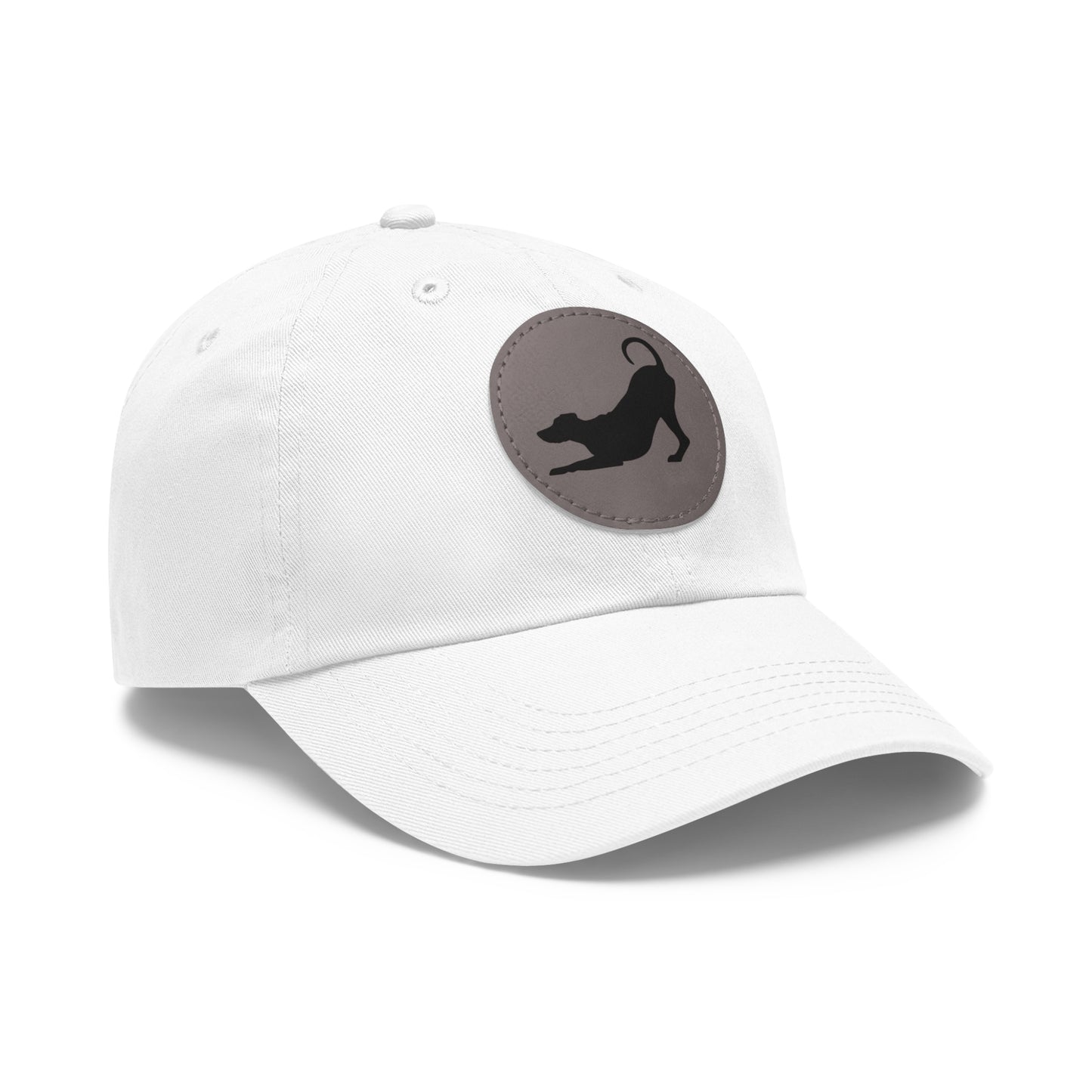 N 4 Dad Hat with Leather Patch (Round)