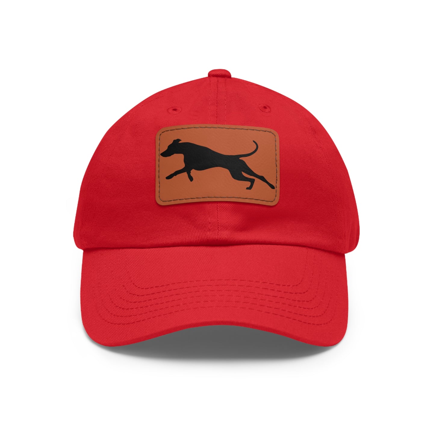 Run 1 Dad Hat with Leather Patch (Rectangle)