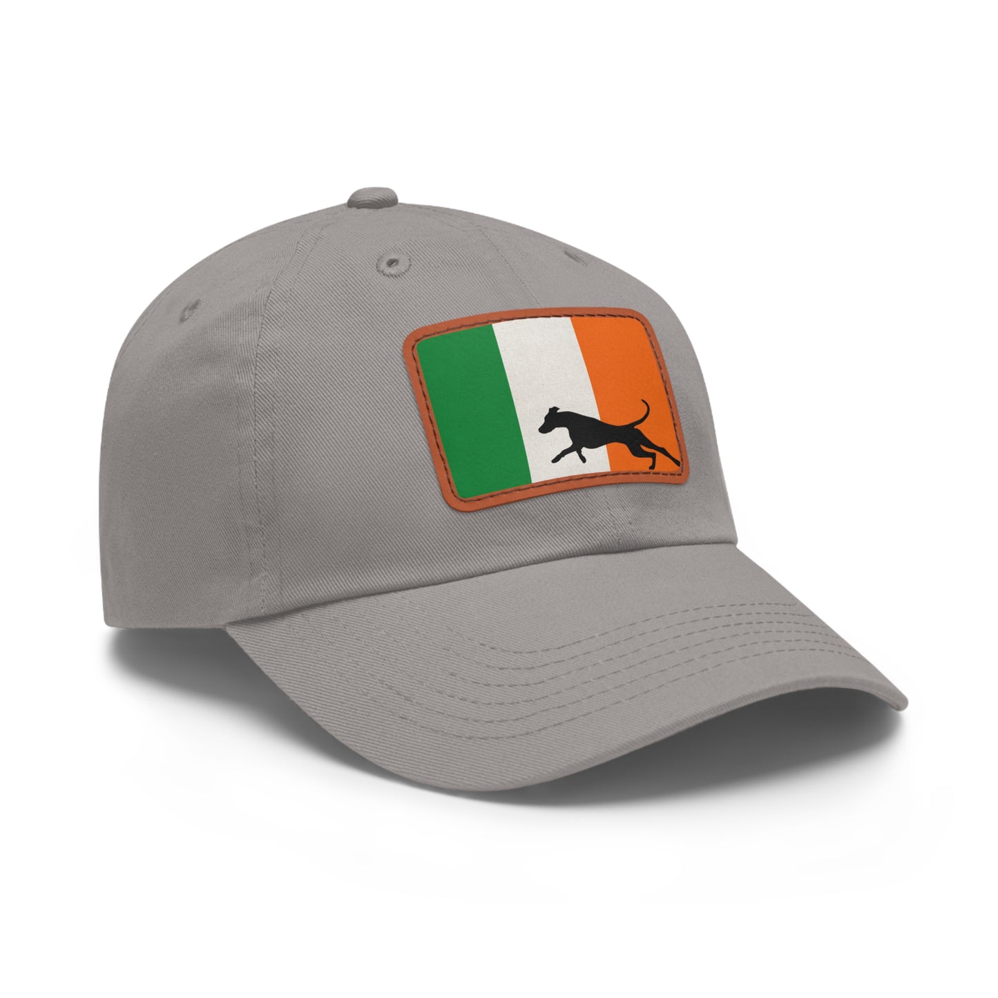 Doberman Ireland Protect 1 Dad Hat with Leather Patch (Rectangle)