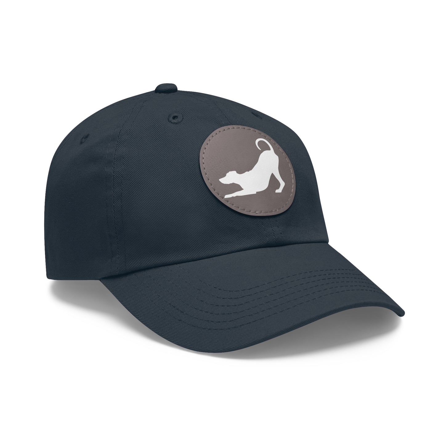 N 2 Dad Hat with Leather Patch (Round)