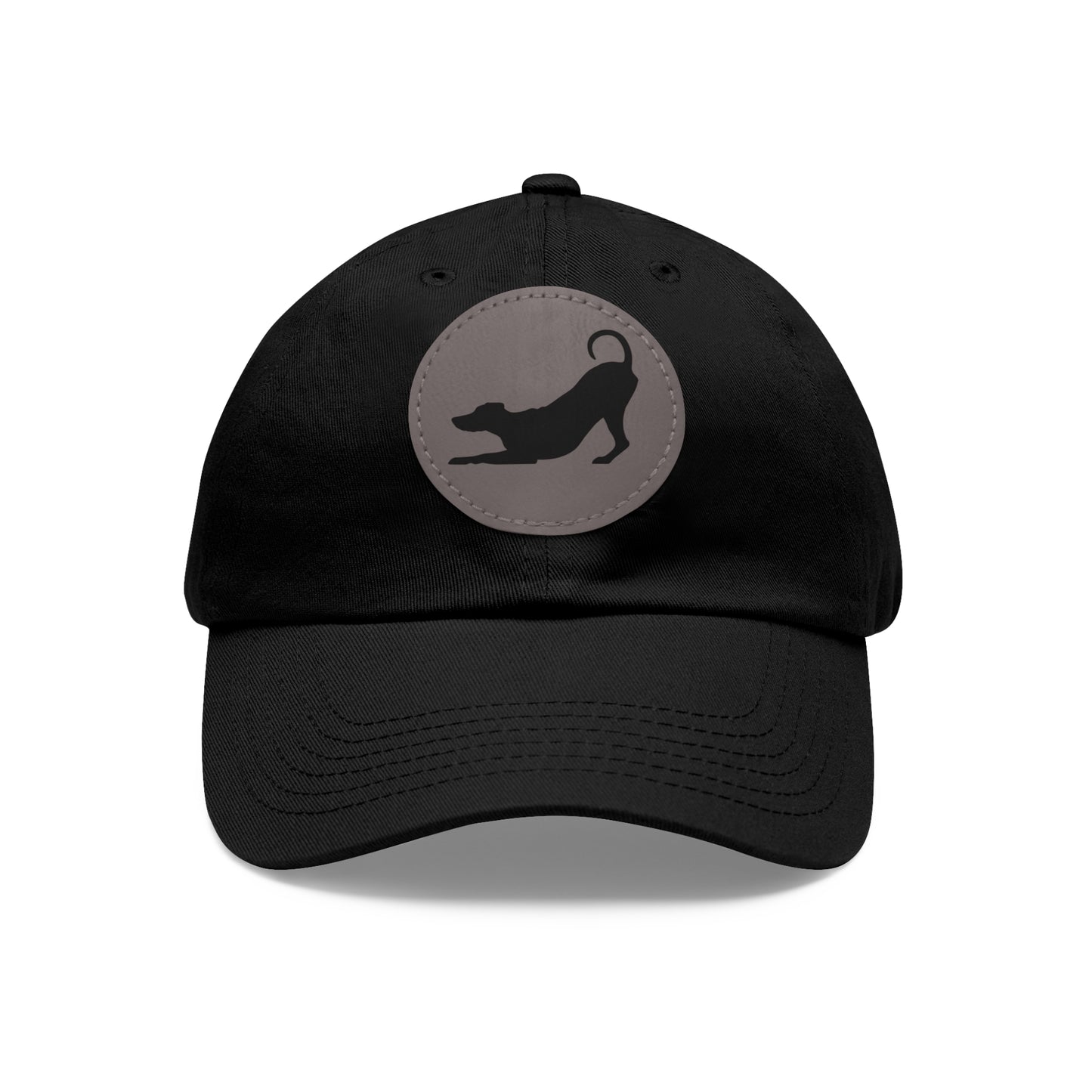 N 4 Dad Hat with Leather Patch (Round)