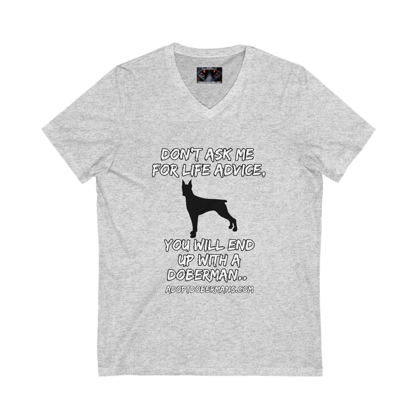 Adopt 1 Private Label Unisex Jersey Short Sleeve V-Neck Tee