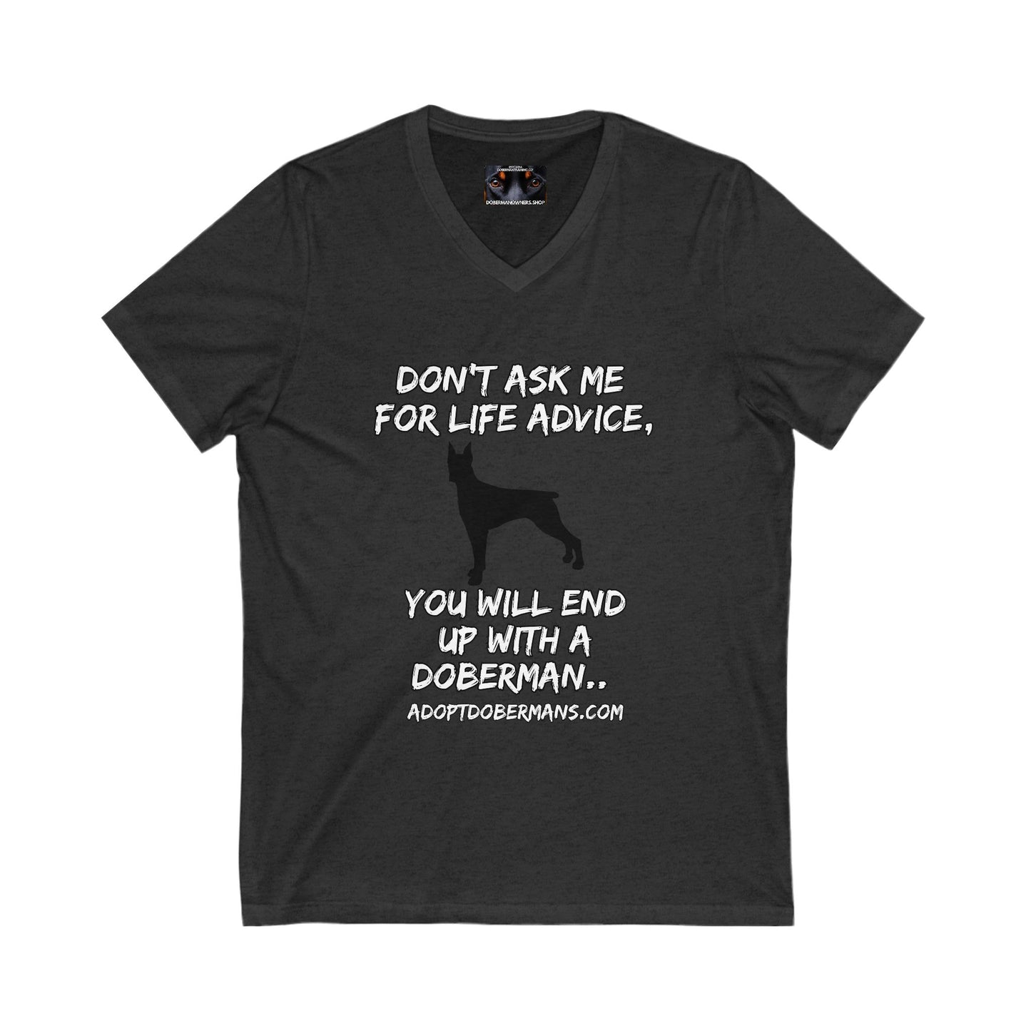 Adopt 1 Private Label Unisex Jersey Short Sleeve V-Neck Tee