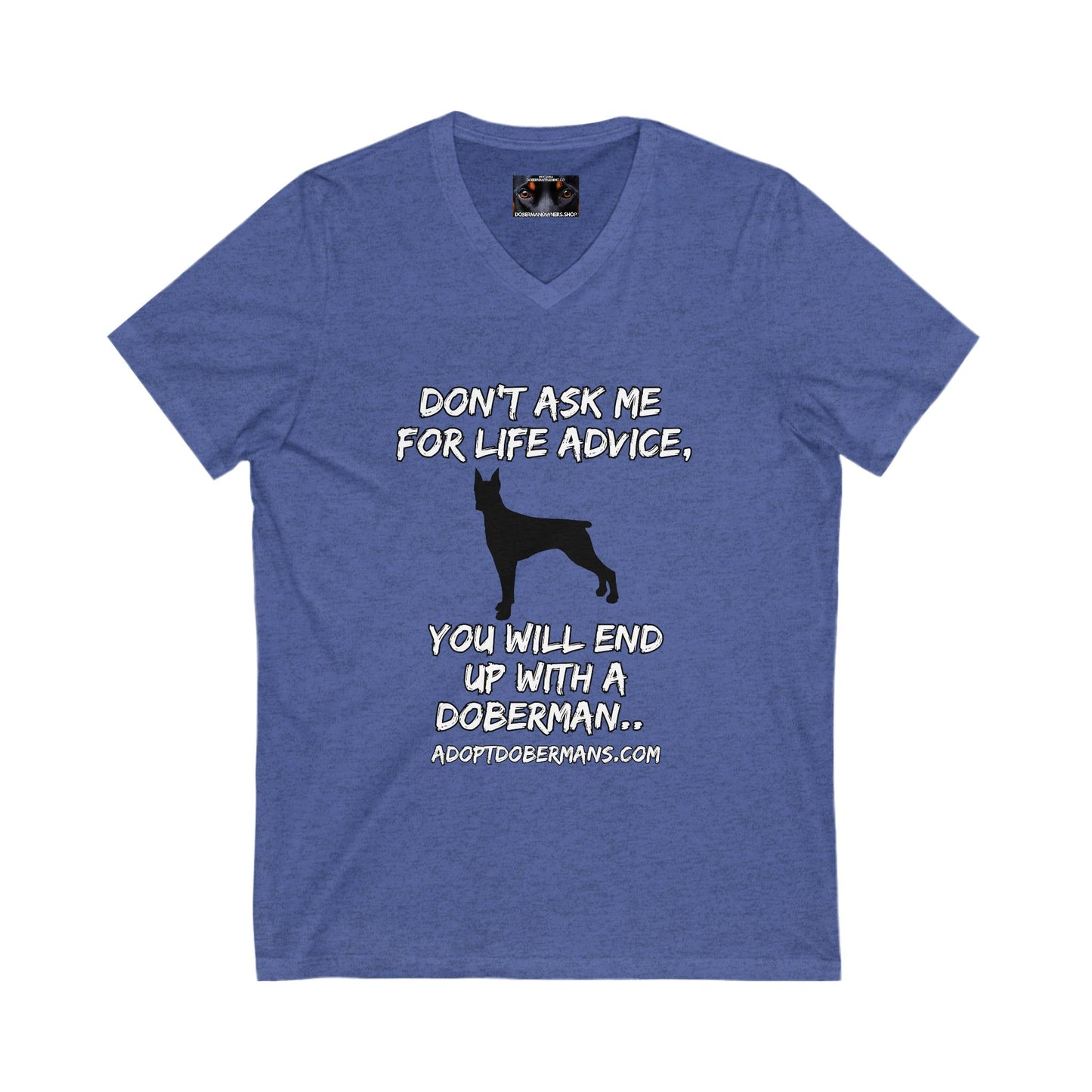 Adopt 1 Private Label Unisex Jersey Short Sleeve V-Neck Tee