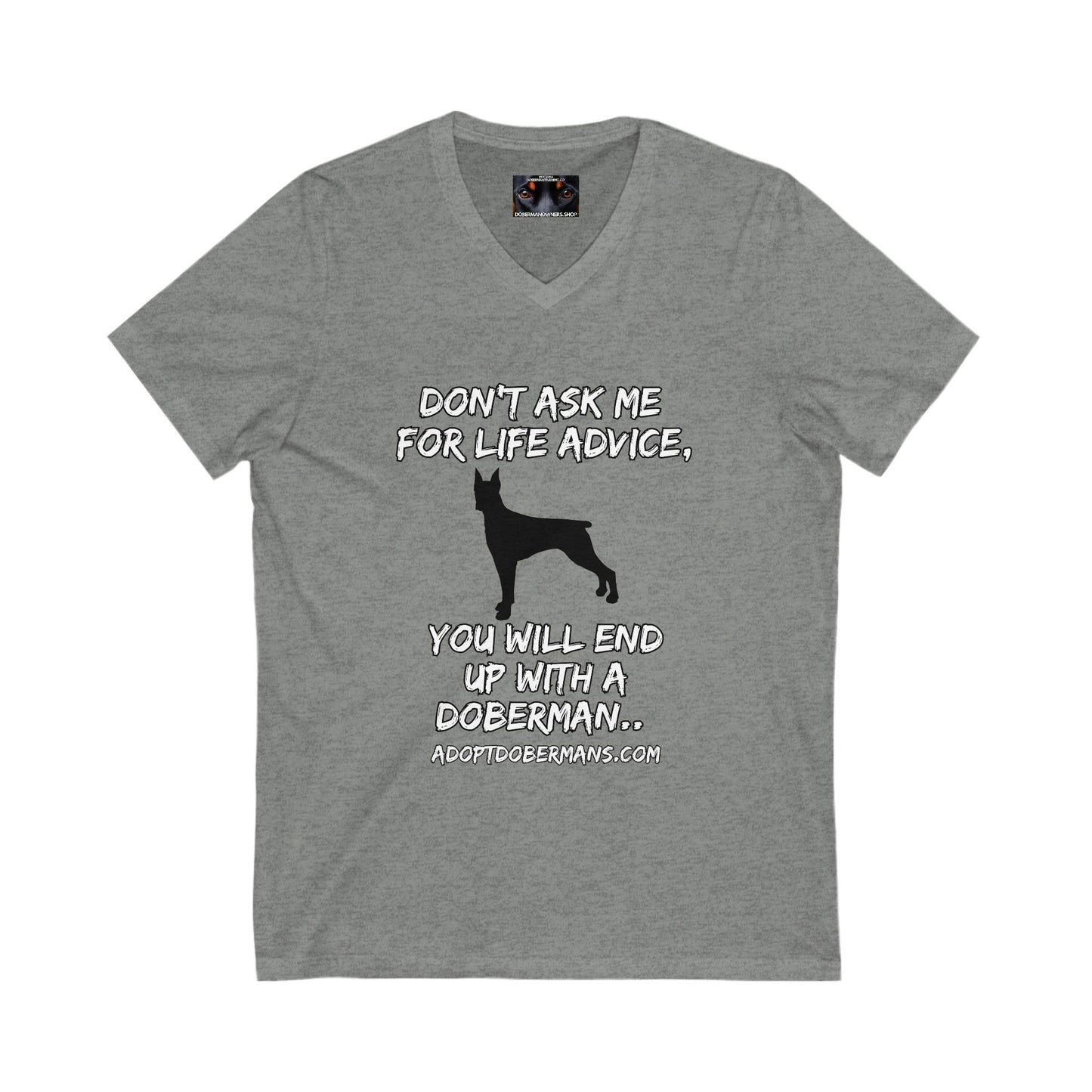 Adopt 1 Private Label Unisex Jersey Short Sleeve V-Neck Tee