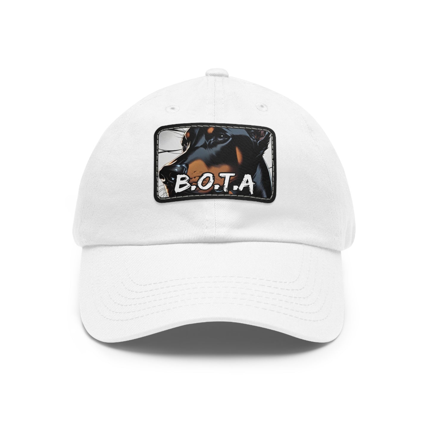 Doberman BOTA 1 Dad Hat with Leather Patch (Rectangle)