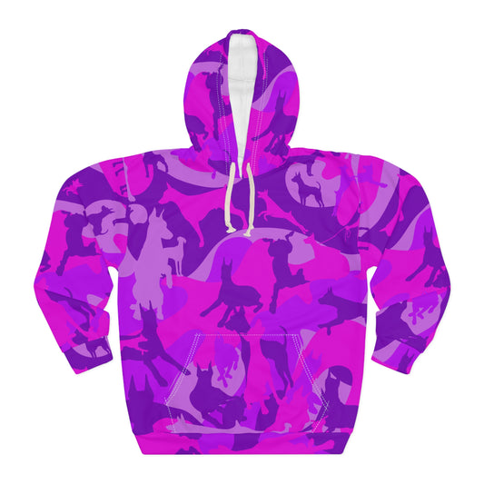 Doberman Camo 5 Unisex Pullover Hoodie (AOP)