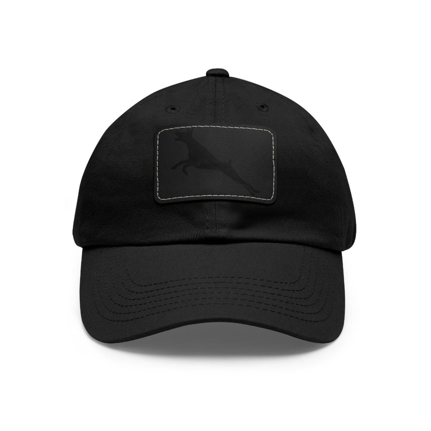 Run 2 Dad Hat with Leather Patch (Rectangle)