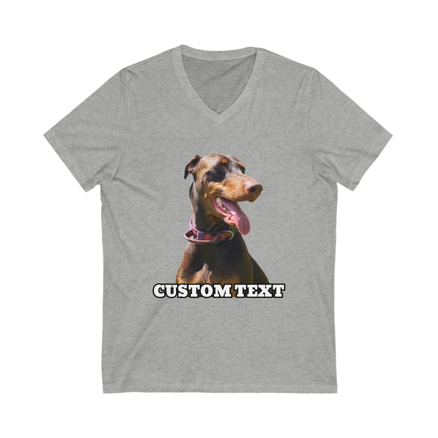 Custom Unisex Jersey Short Sleeve V-Neck Tee