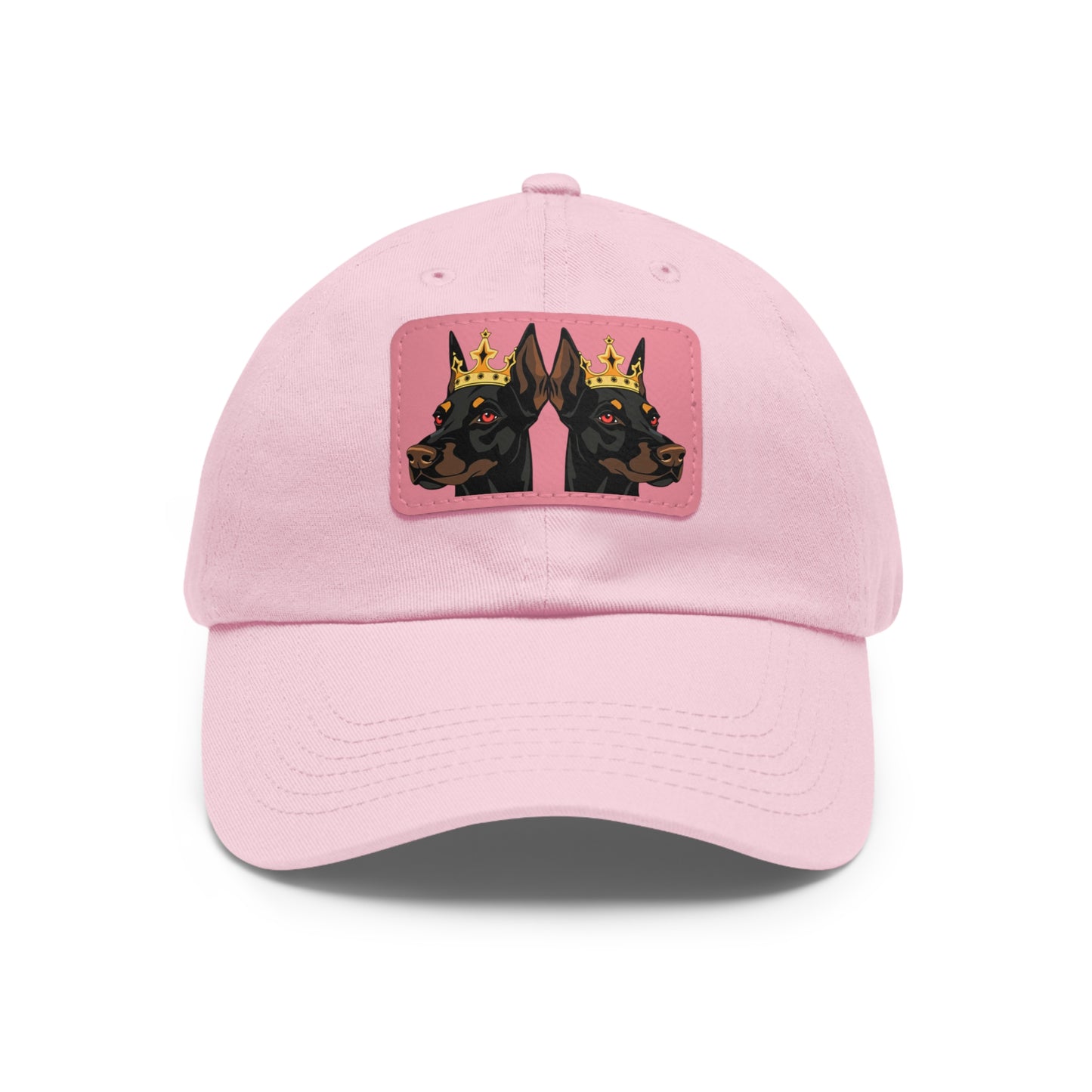 Crown 1 Dad Hat with Leather Patch (Rectangle)