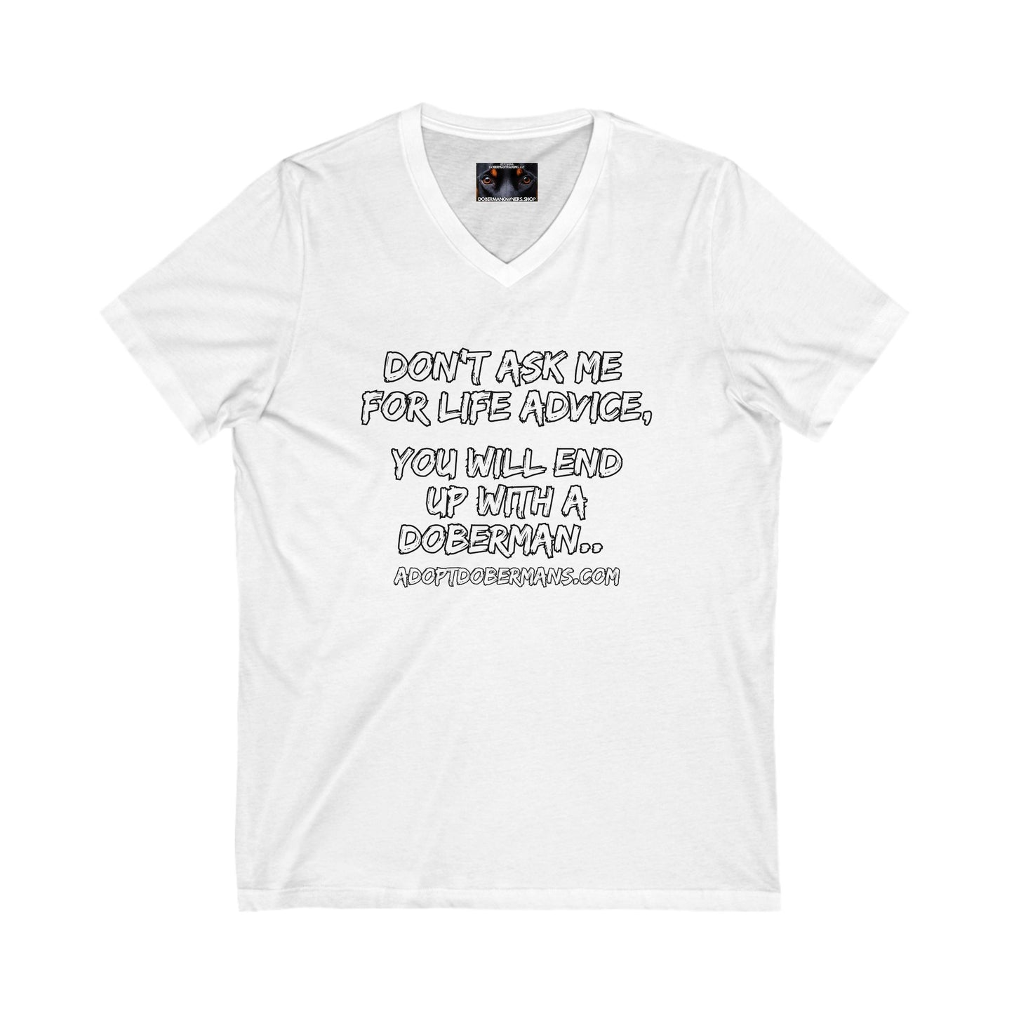 Adopt 3 Private Label Unisex Jersey Short Sleeve V-Neck Tee