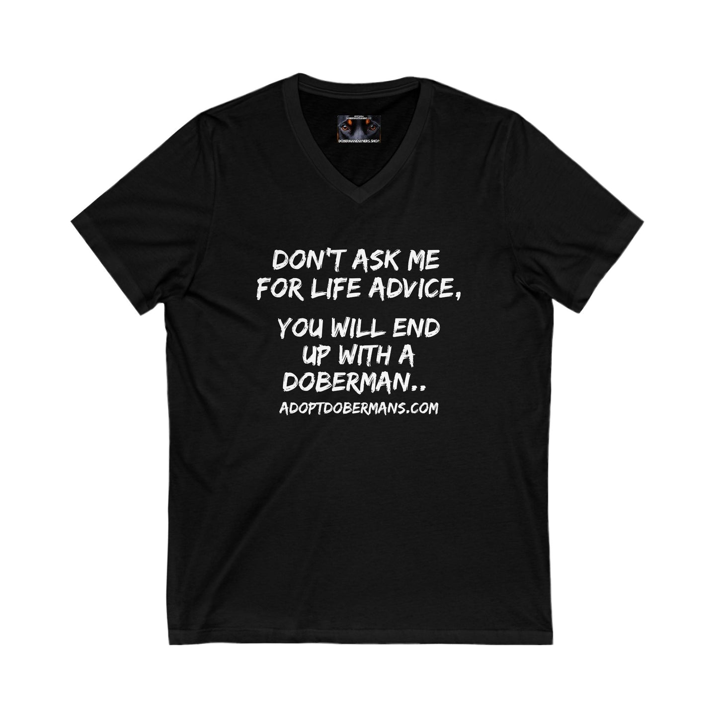 Adopt 3 Private Label Unisex Jersey Short Sleeve V-Neck Tee