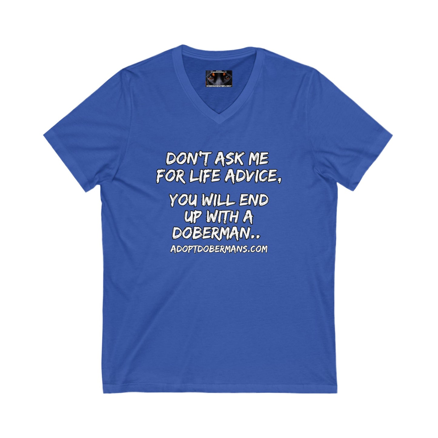 Adopt 3 Private Label Unisex Jersey Short Sleeve V-Neck Tee
