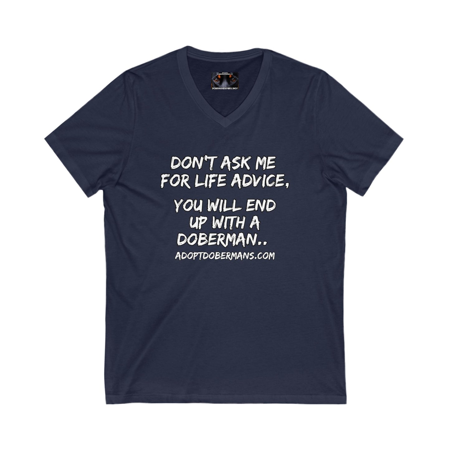 Adopt 3 Private Label Unisex Jersey Short Sleeve V-Neck Tee