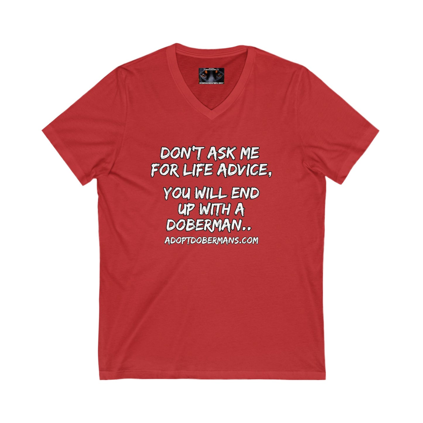 Adopt 3 Private Label Unisex Jersey Short Sleeve V-Neck Tee