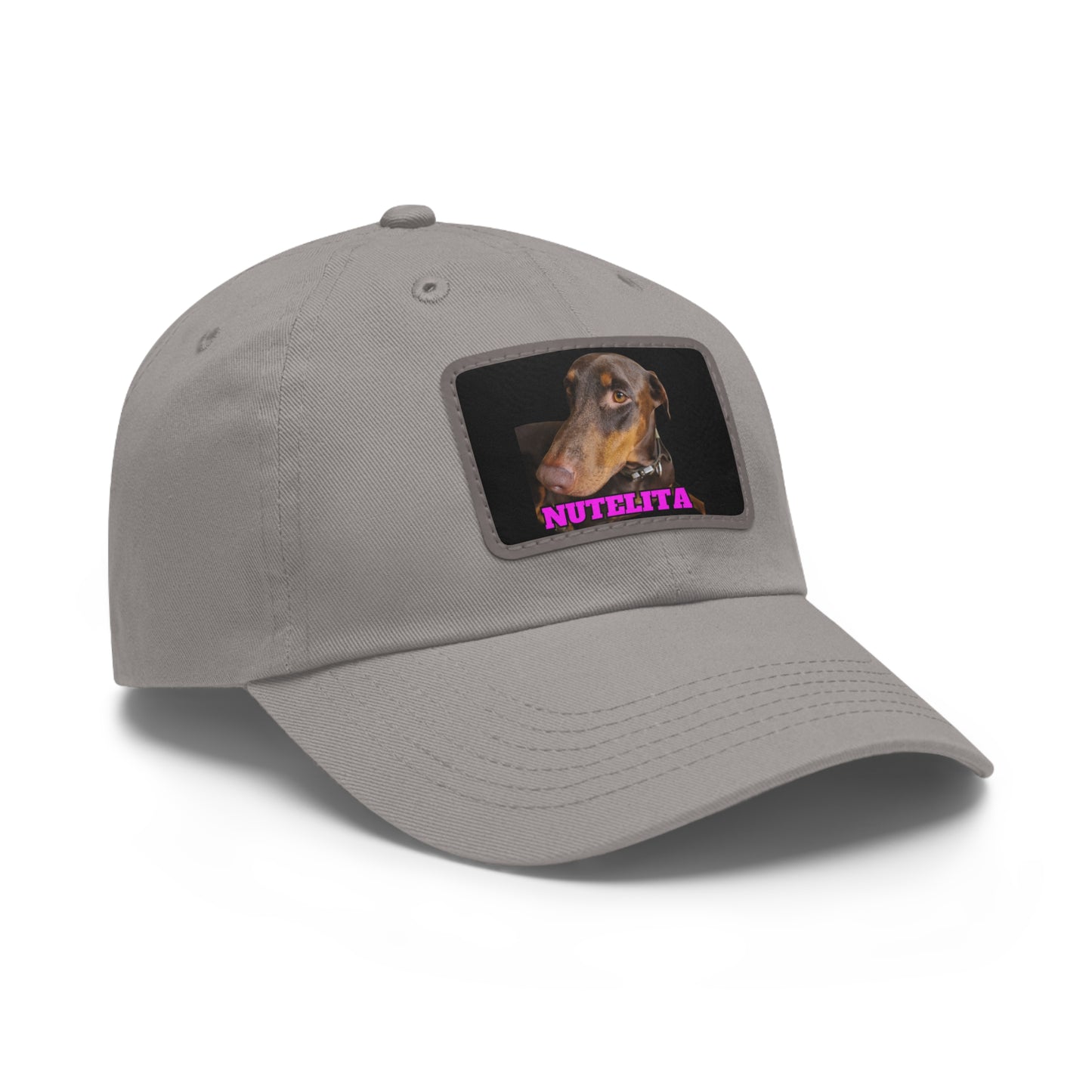 Custom Picture & Text Dad Hat with Leather Patch (Rectangle)