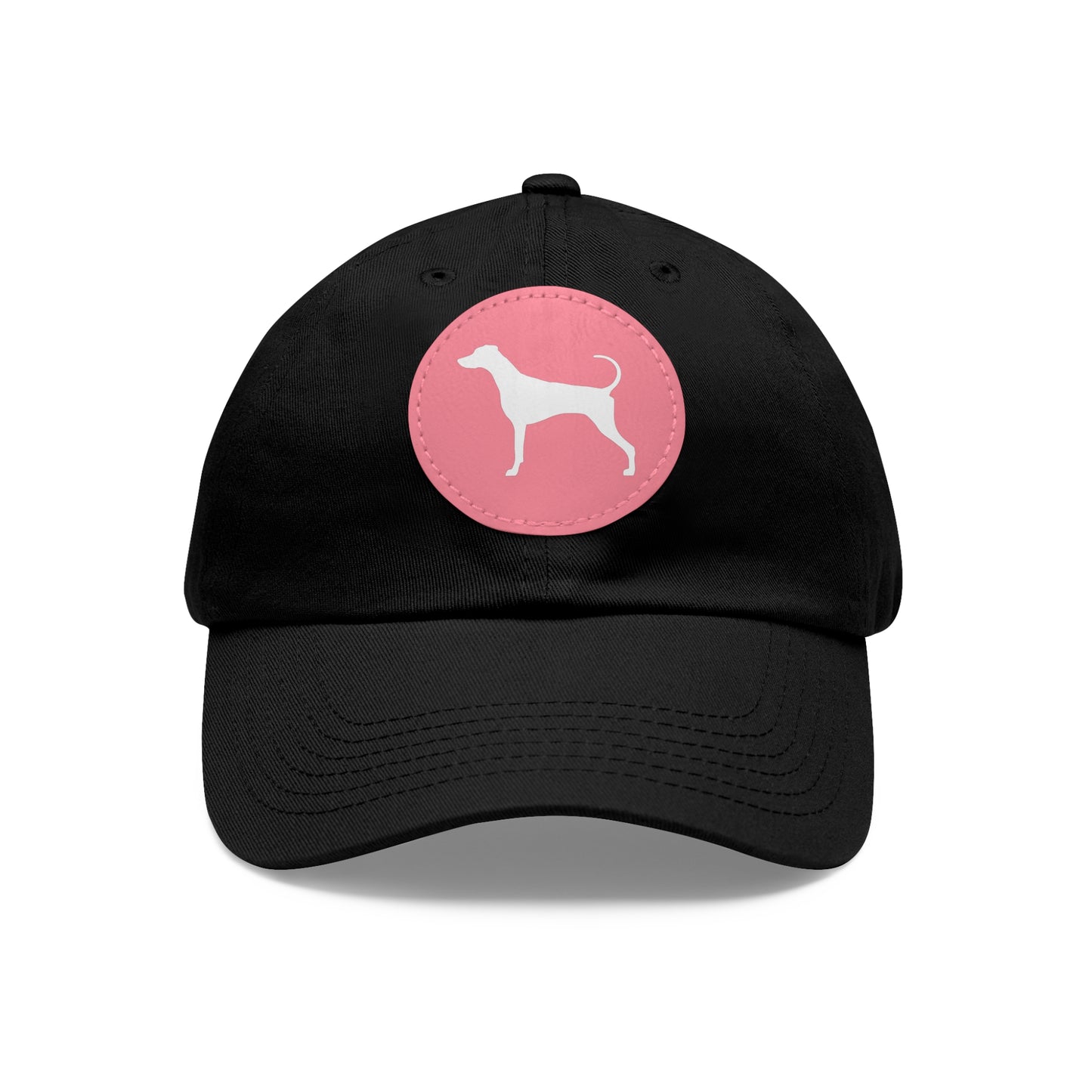 N 8 Dad Hat with Leather Patch (Round)