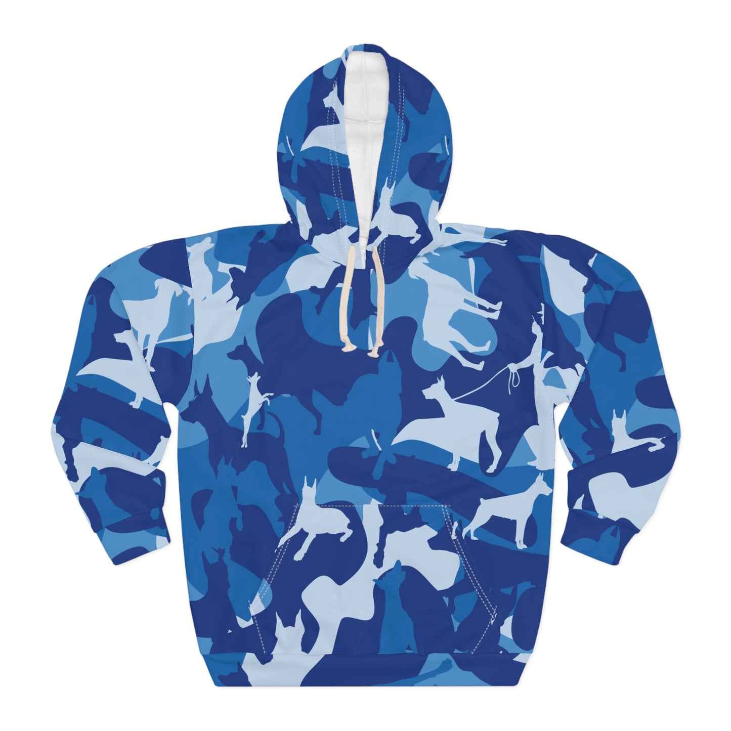 Doberman Camo 2 Unisex Pullover Hoodie (AOP)