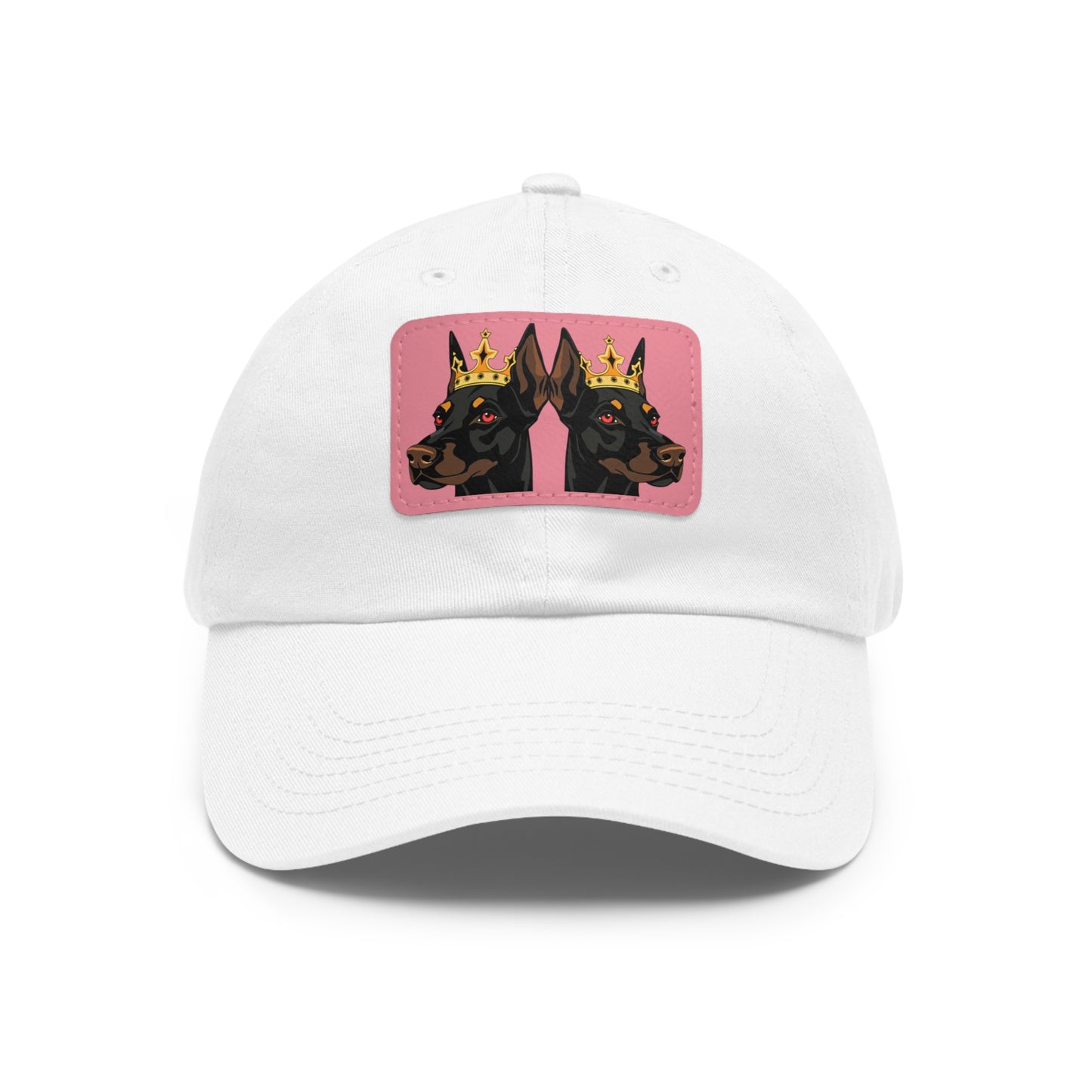 Crown 1 Dad Hat with Leather Patch (Rectangle)