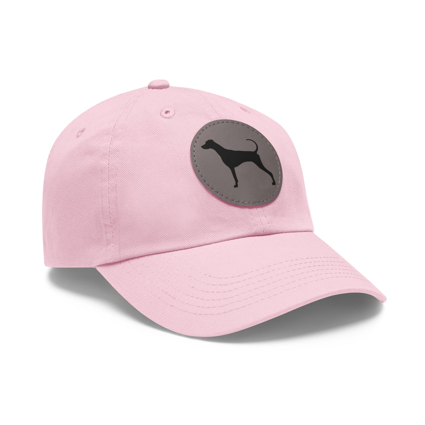 N 6 Dad Hat with Leather Patch (Round)