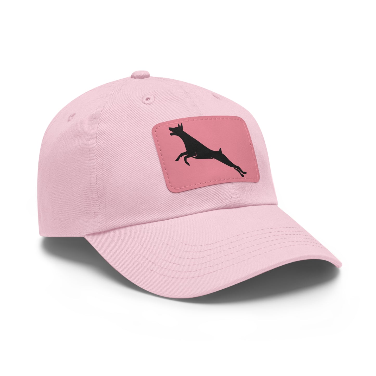 Run 2 Dad Hat with Leather Patch (Rectangle)