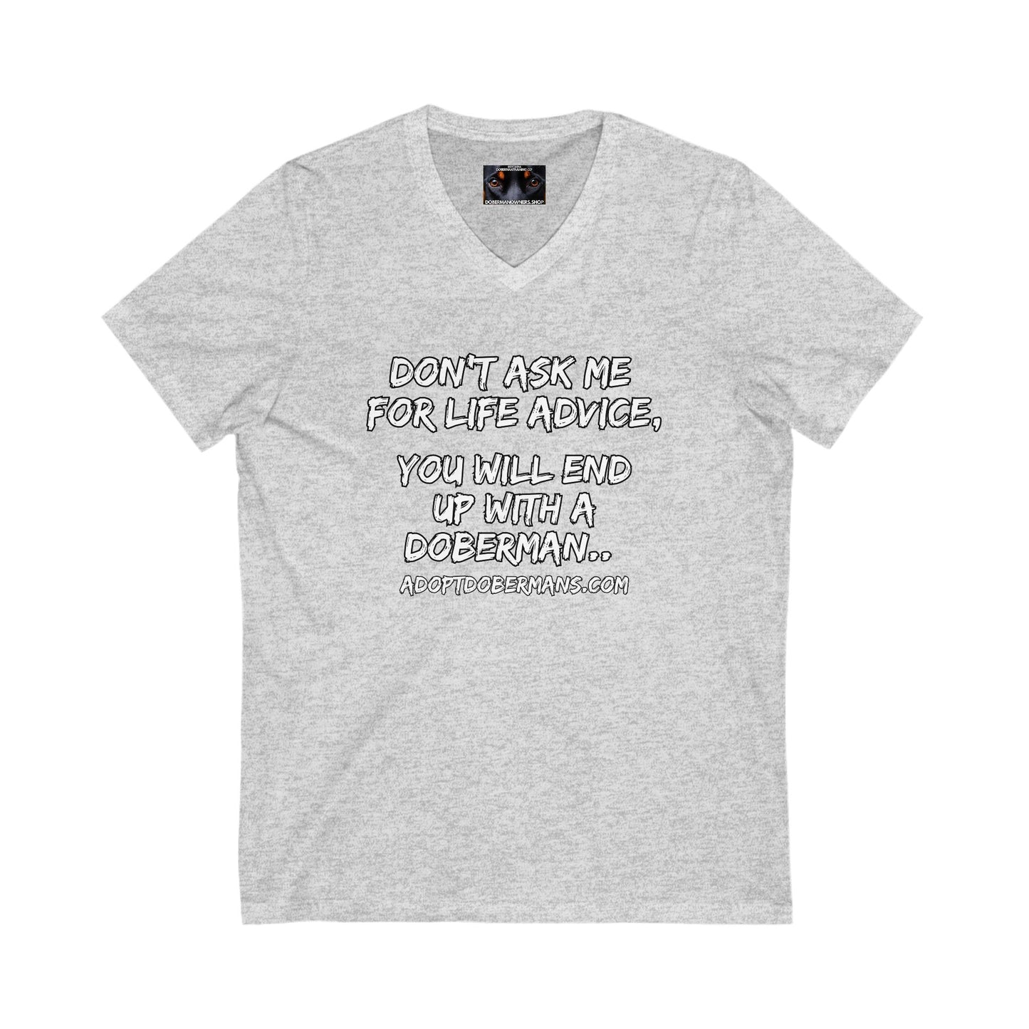 Adopt 3 Private Label Unisex Jersey Short Sleeve V-Neck Tee
