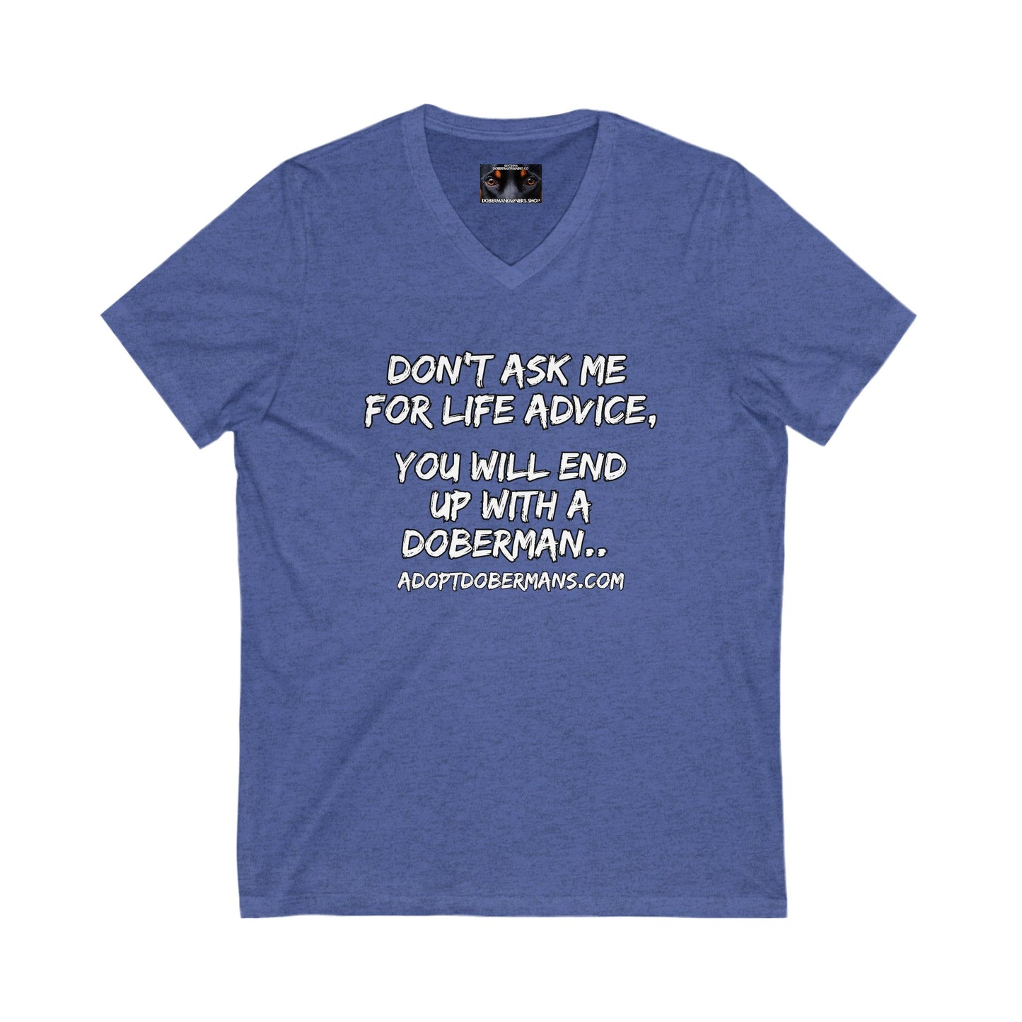 Adopt 3 Private Label Unisex Jersey Short Sleeve V-Neck Tee