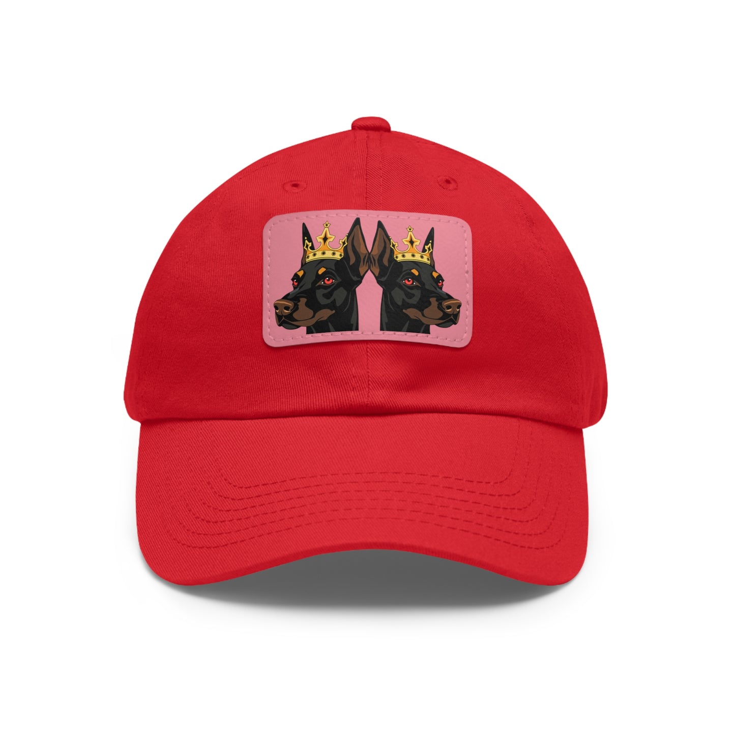 Crown 1 Dad Hat with Leather Patch (Rectangle)