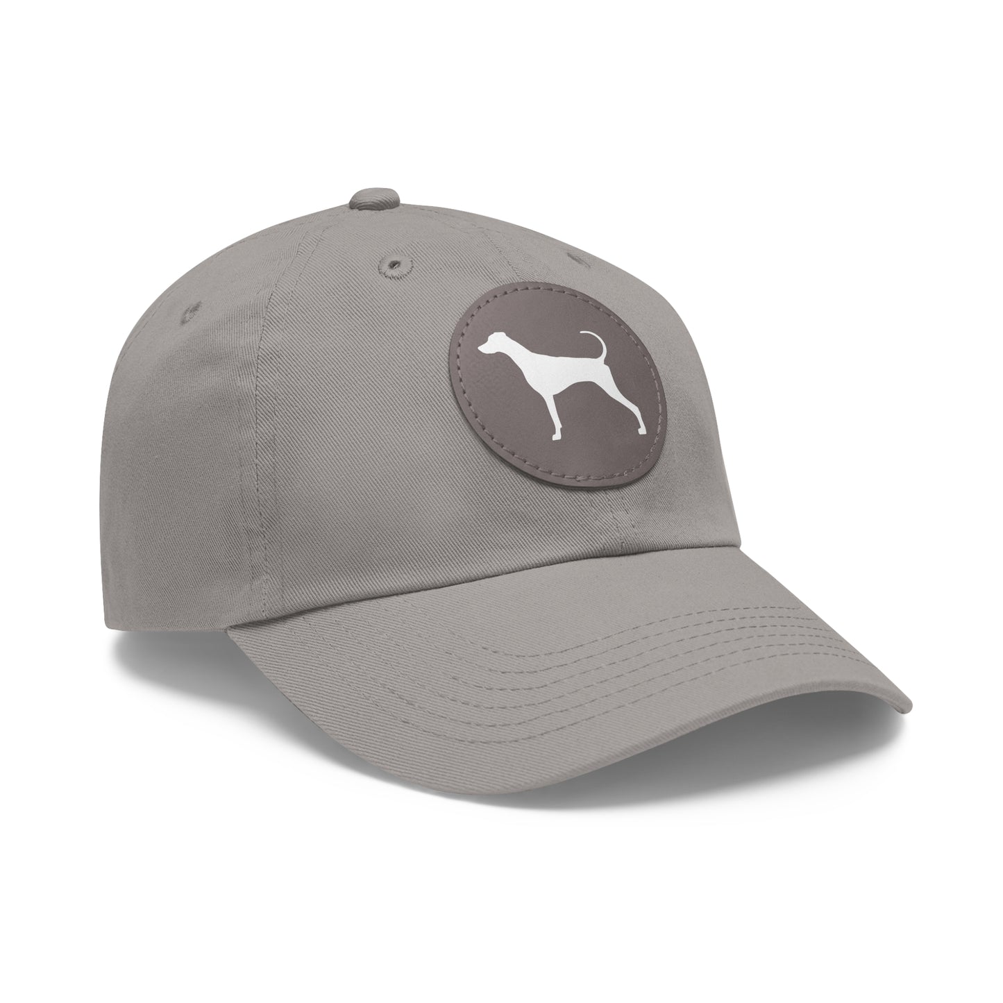 N 8 Dad Hat with Leather Patch (Round)