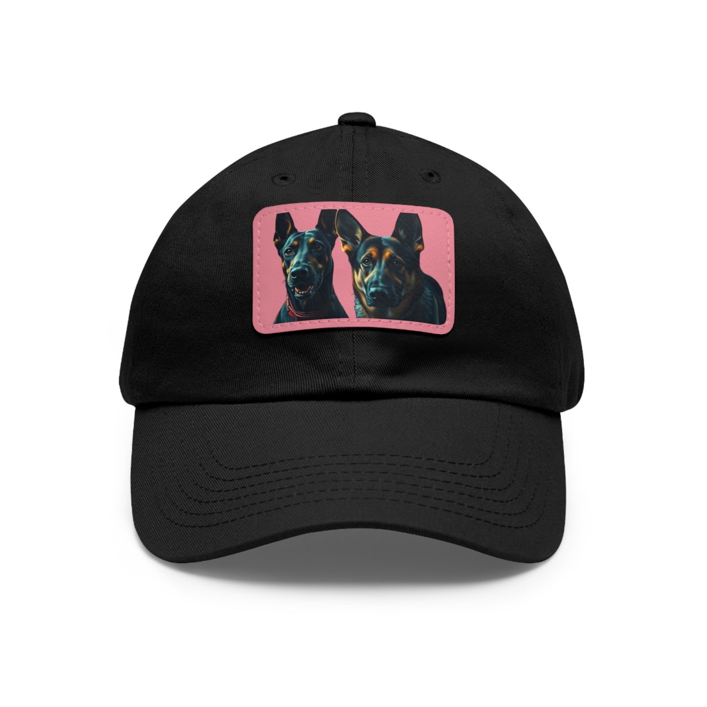 Dynamic Duo Dad Hat with Leather Patch (Rectangle)