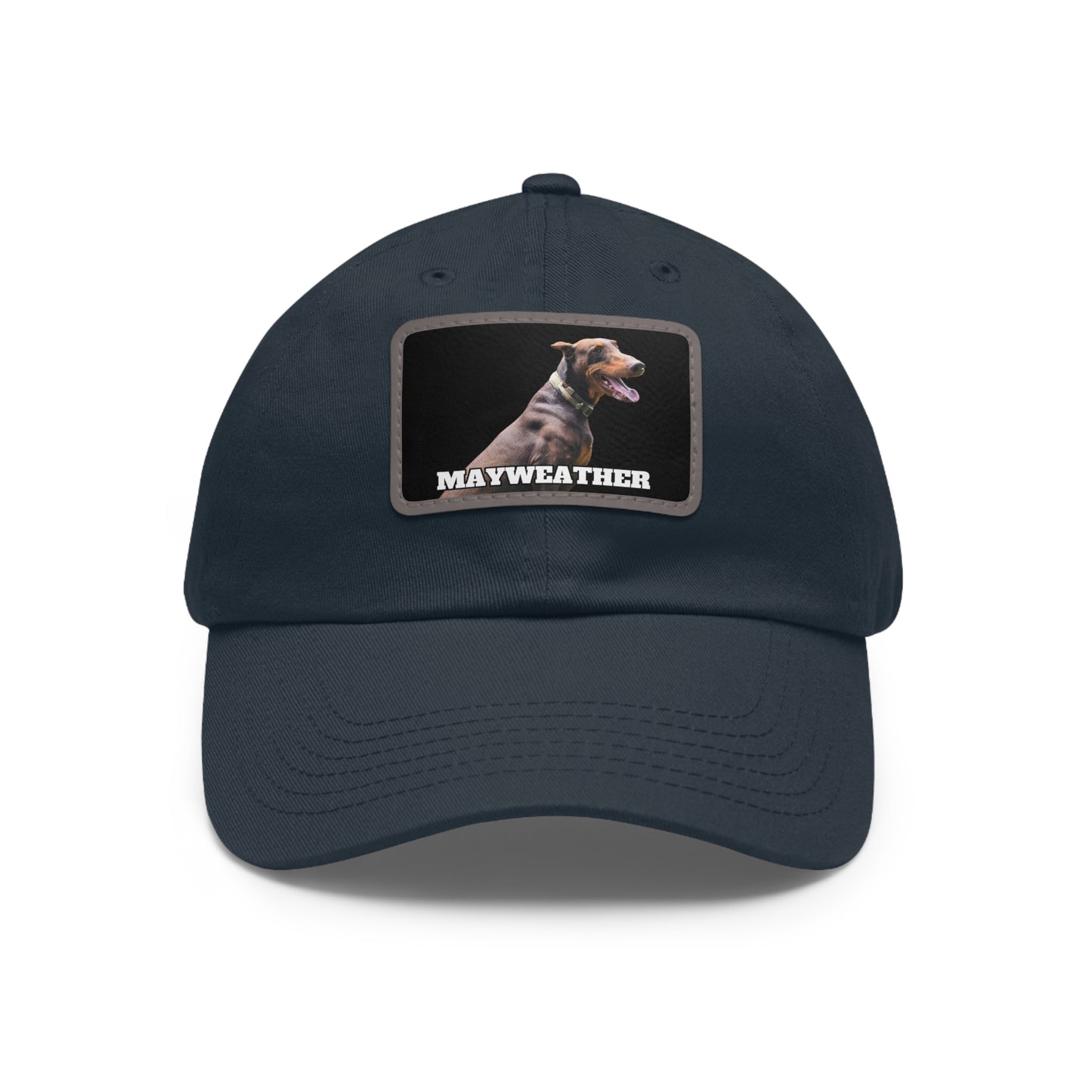 Custom Dad Hat with Leather Patch (Rectangle)