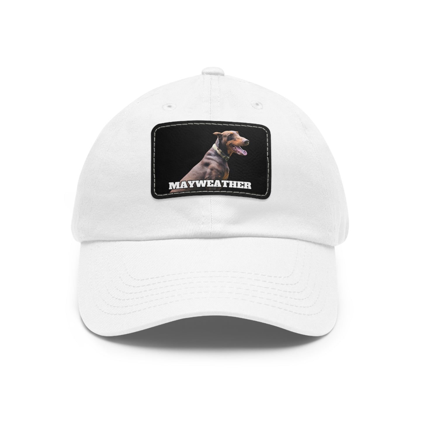 Custom Dad Hat with Leather Patch (Rectangle)