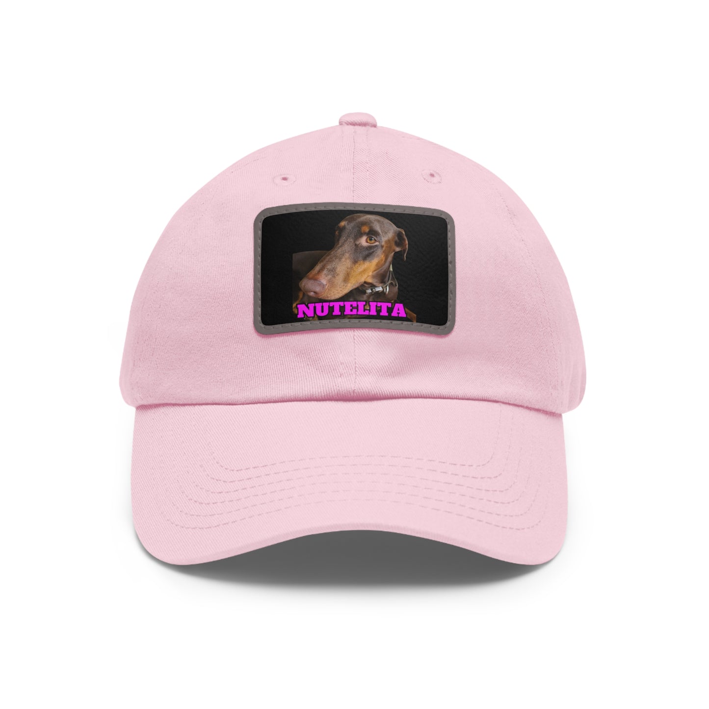 Custom Picture & Text Dad Hat with Leather Patch (Rectangle)