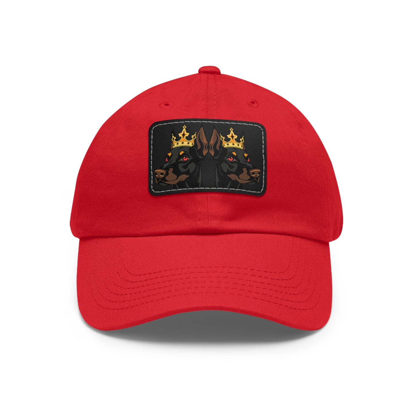 Crown 1 Dad Hat with Leather Patch (Rectangle)