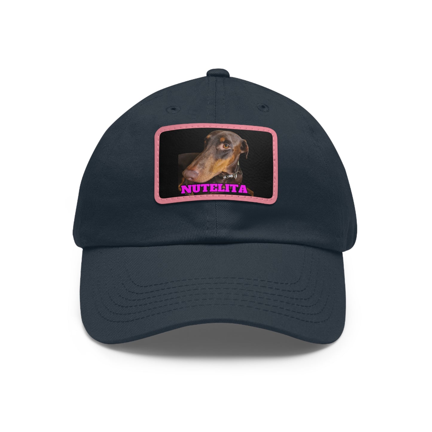 Custom Picture & Text Dad Hat with Leather Patch (Rectangle)