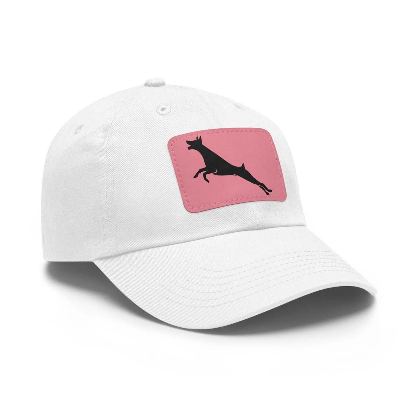 Run 2 Dad Hat with Leather Patch (Rectangle)