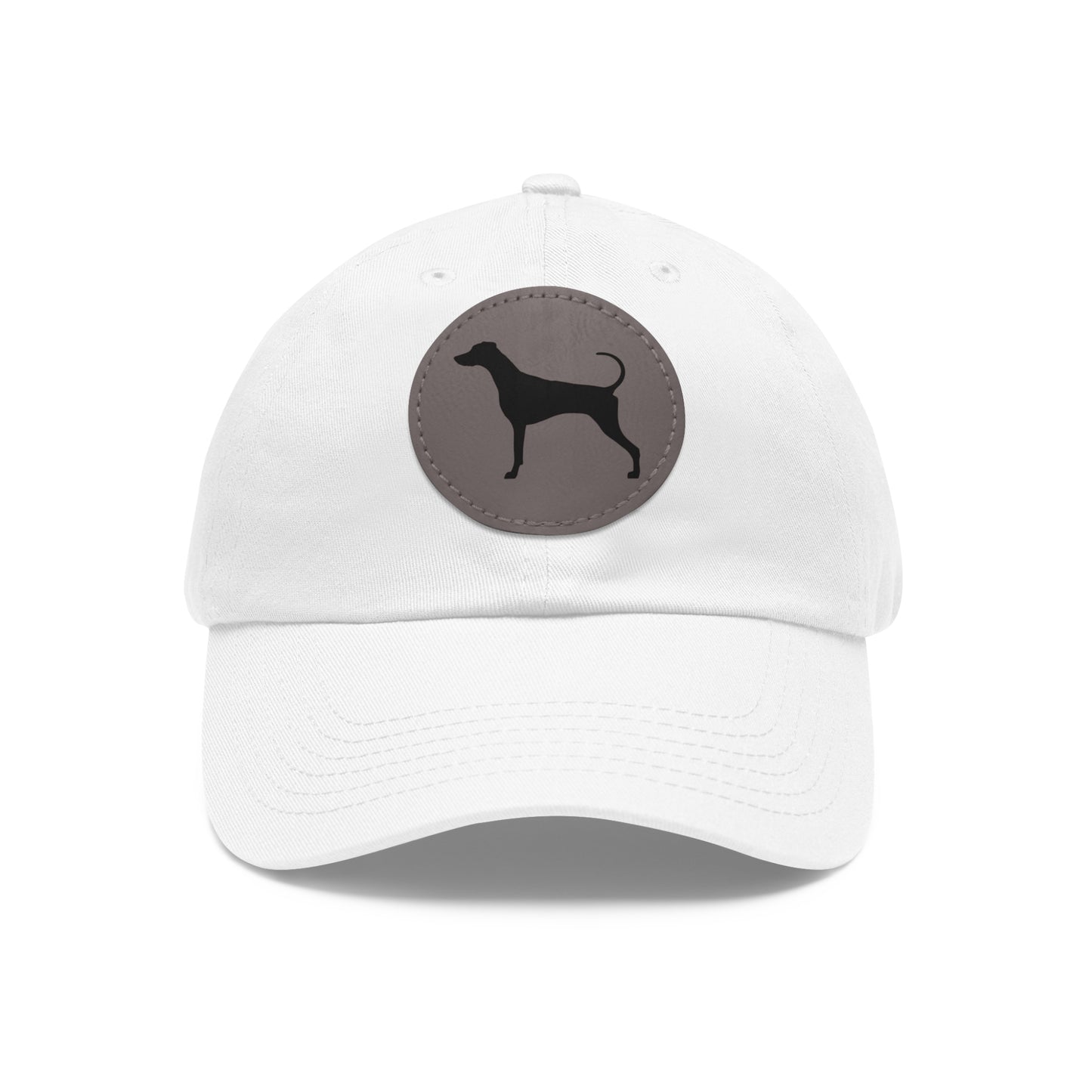 N 6 Dad Hat with Leather Patch (Round)