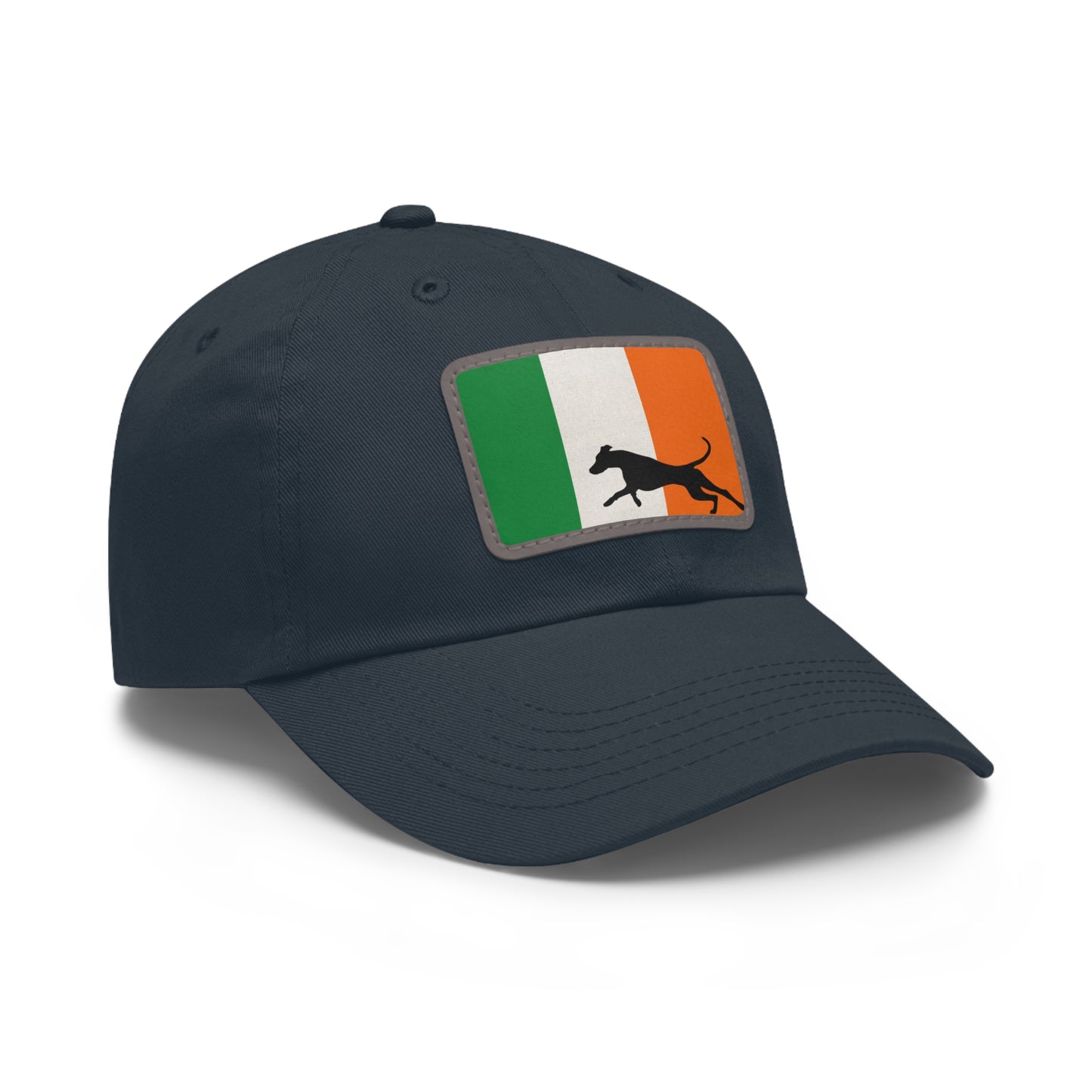 Doberman Ireland Protect 1 Dad Hat with Leather Patch (Rectangle)