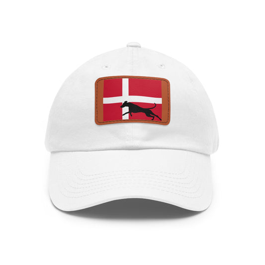 Doberman Denmark Protect 1 Dad Hat with Leather Patch (Rectangle)