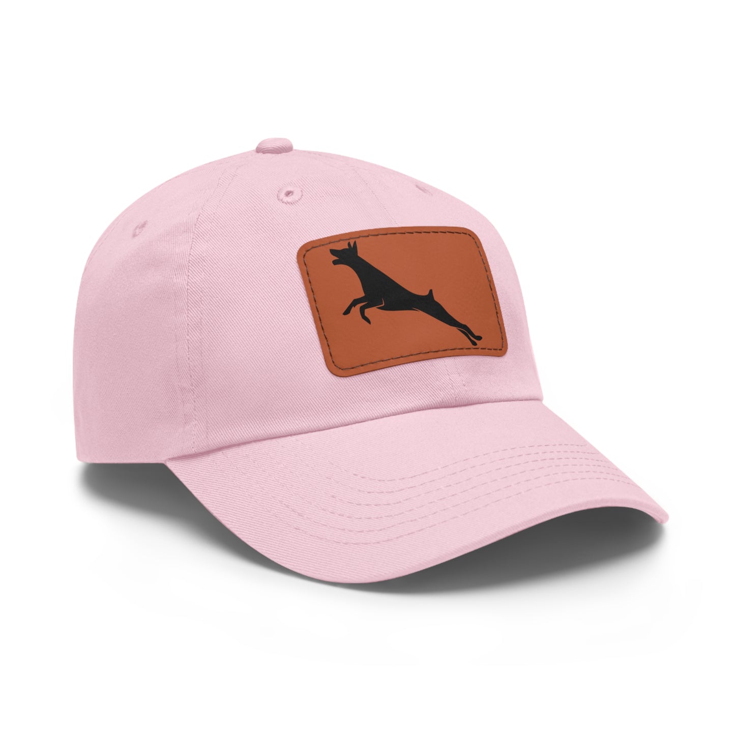 Run 2 Dad Hat with Leather Patch (Rectangle)