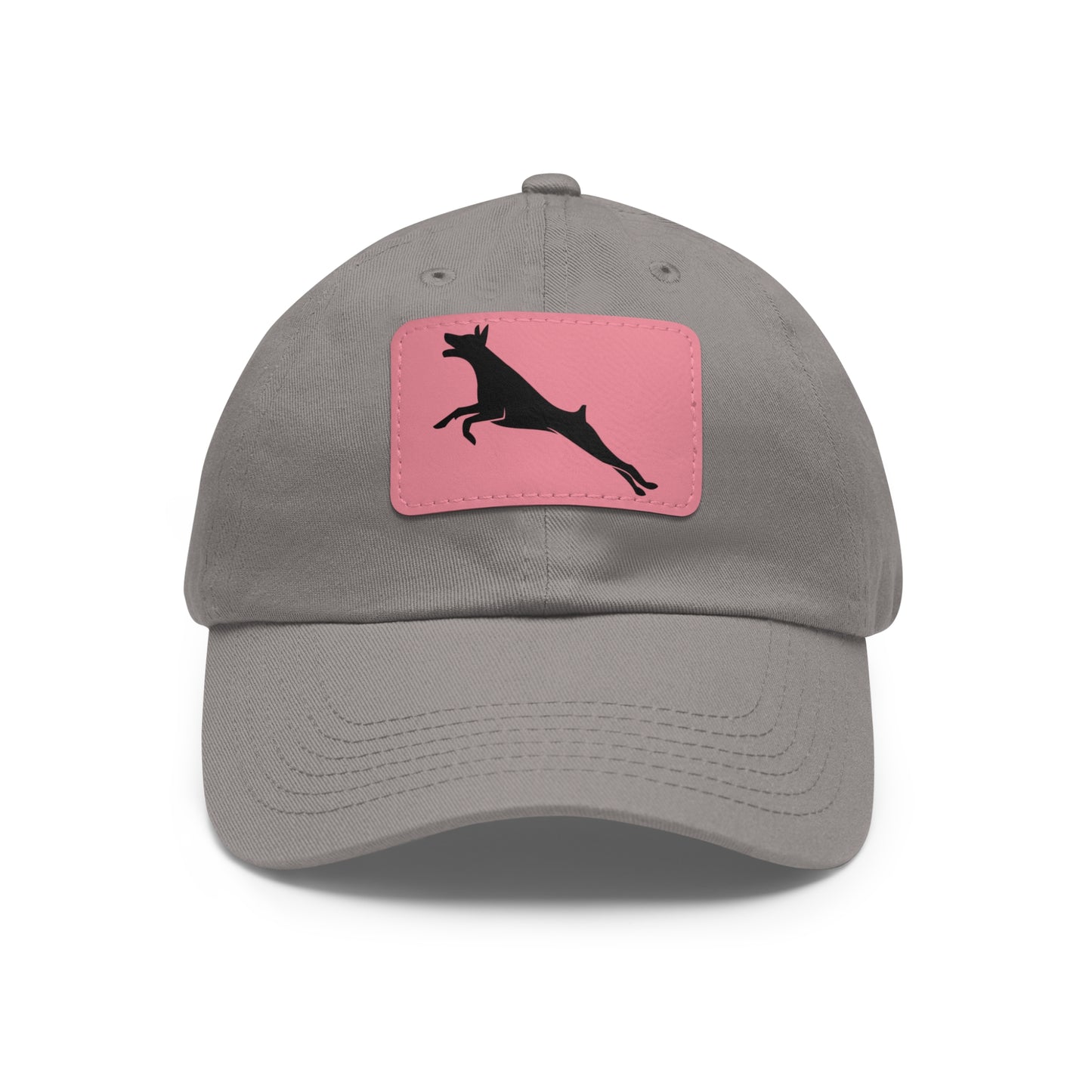 Run 2 Dad Hat with Leather Patch (Rectangle)