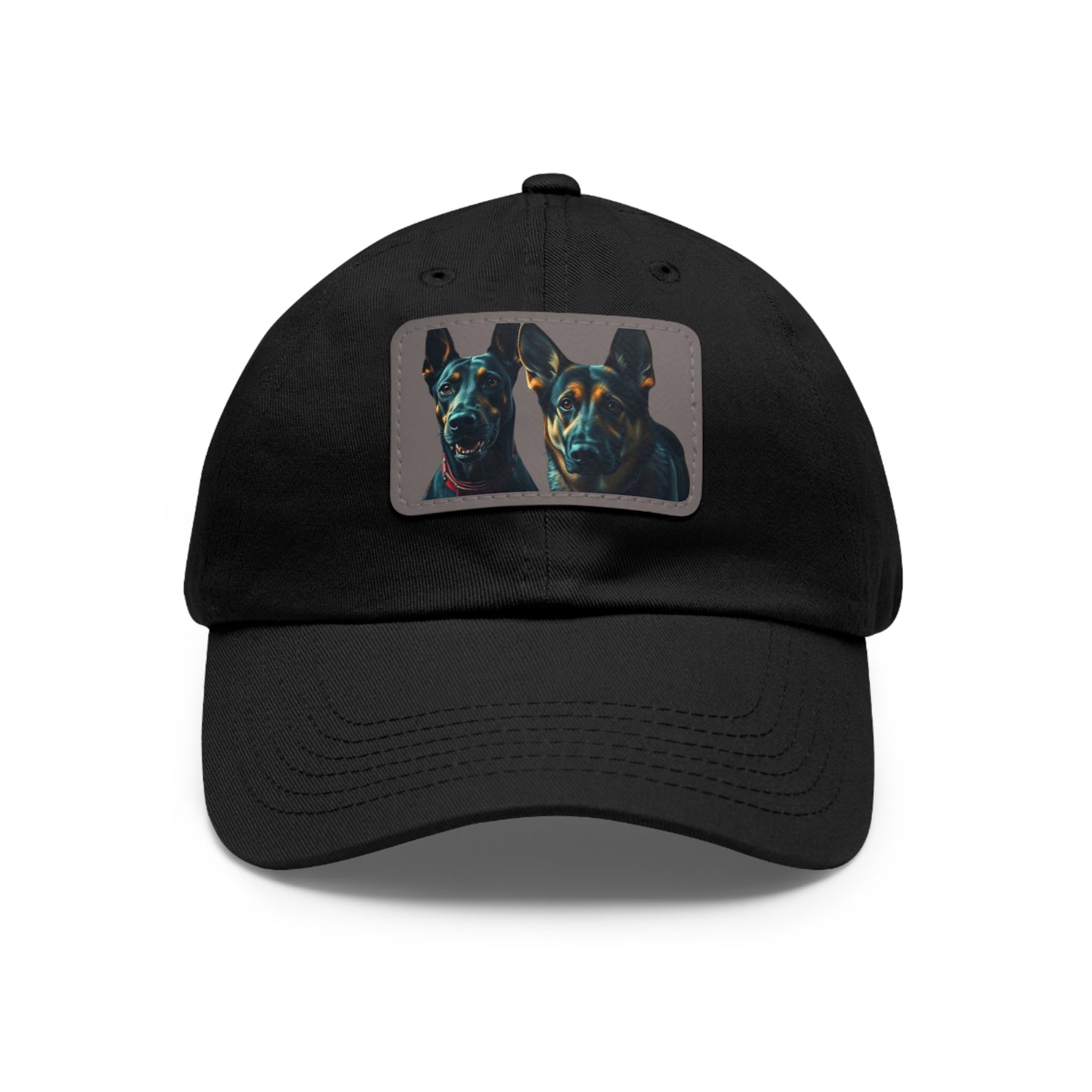 Dynamic Duo Dad Hat with Leather Patch (Rectangle)