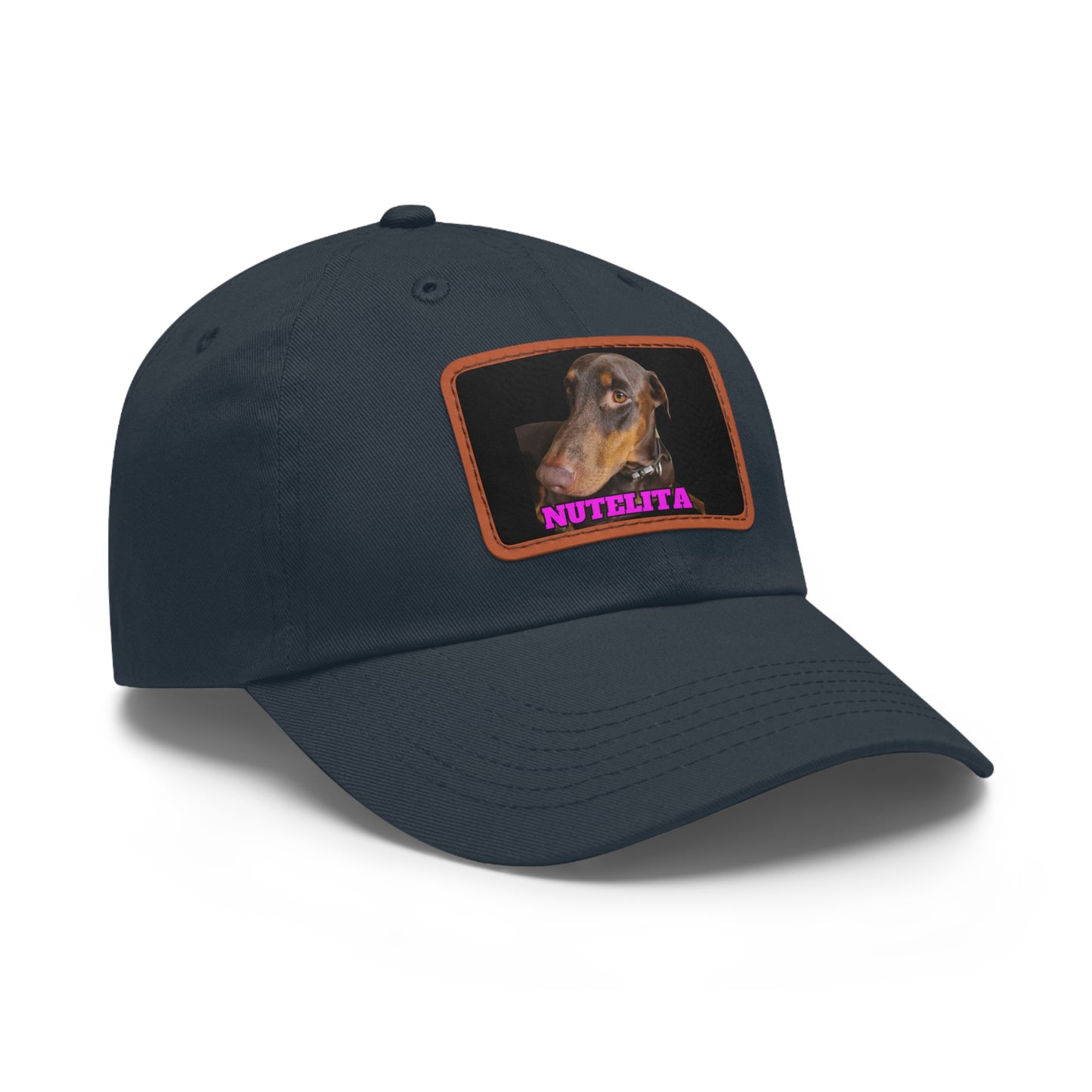 Custom Picture & Text Dad Hat with Leather Patch (Rectangle)