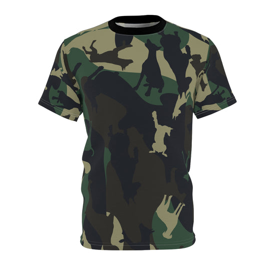 Doberman Camo Patter 1 Unisex Cut & Sew Tee (AOP)