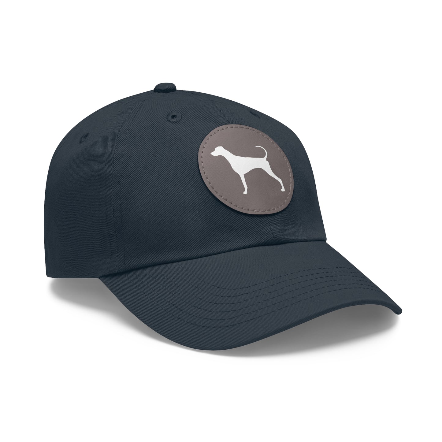 N 8 Dad Hat with Leather Patch (Round)